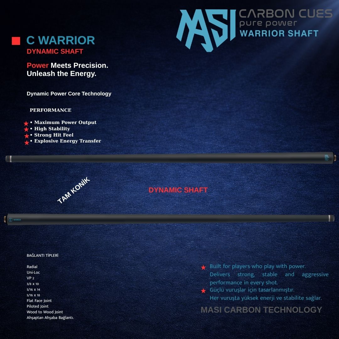 C WARRIOR – Conical Power Carbon Shaft - Masi Carbon