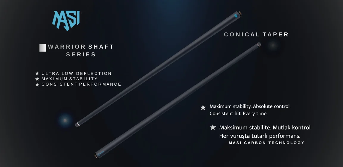 Masi Carbon cue collection - tournament quality billiard equipment